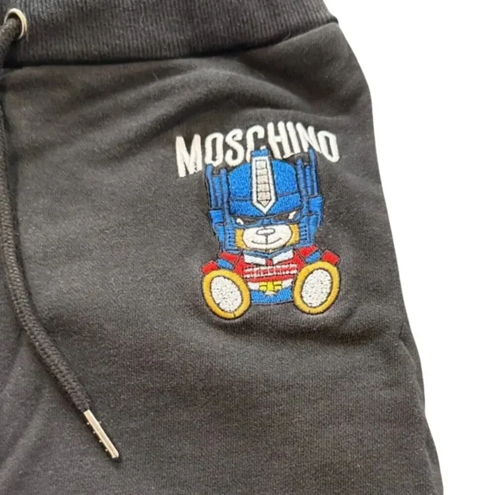 $350 Moschino Womens Charcoal Joggers Bear Patch Preloved S - Picture 2 of 2